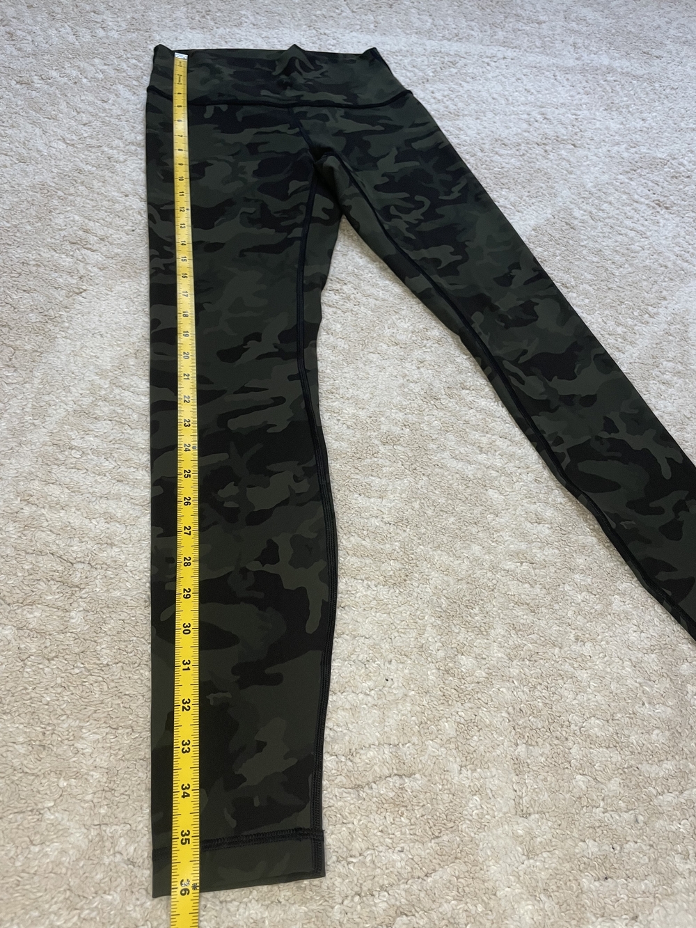 Lululemon Athletica Leggins Camo Green Twill Multi Size 6 - Picture 8 of 11